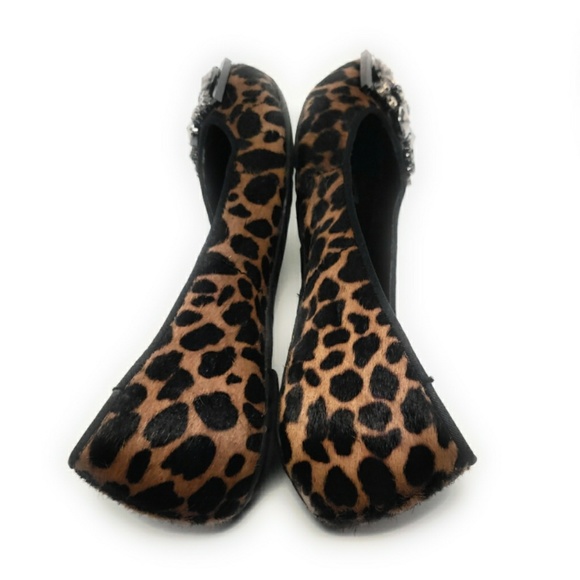 Sam Eldelman Caper jewel Leopard fur print loafers - Picture 3 of 8